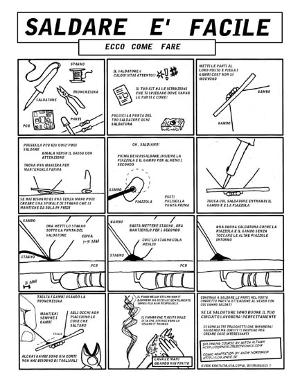 soldering comic Italian